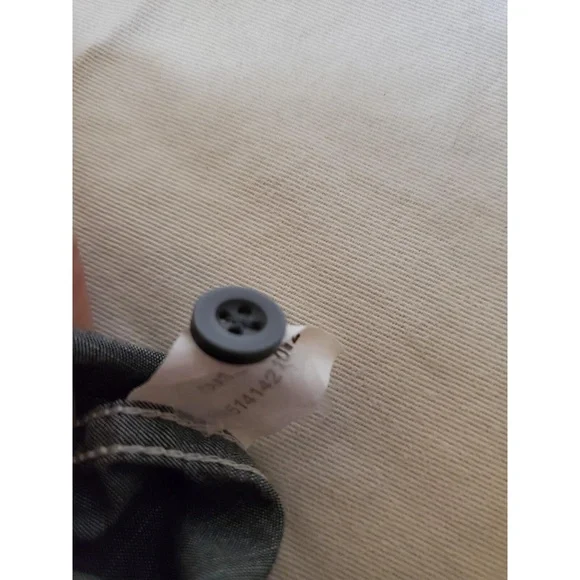 House Of Blues Womens Gray Chambray Button Up Cotton Shirt Top L - Picture 4 of 12